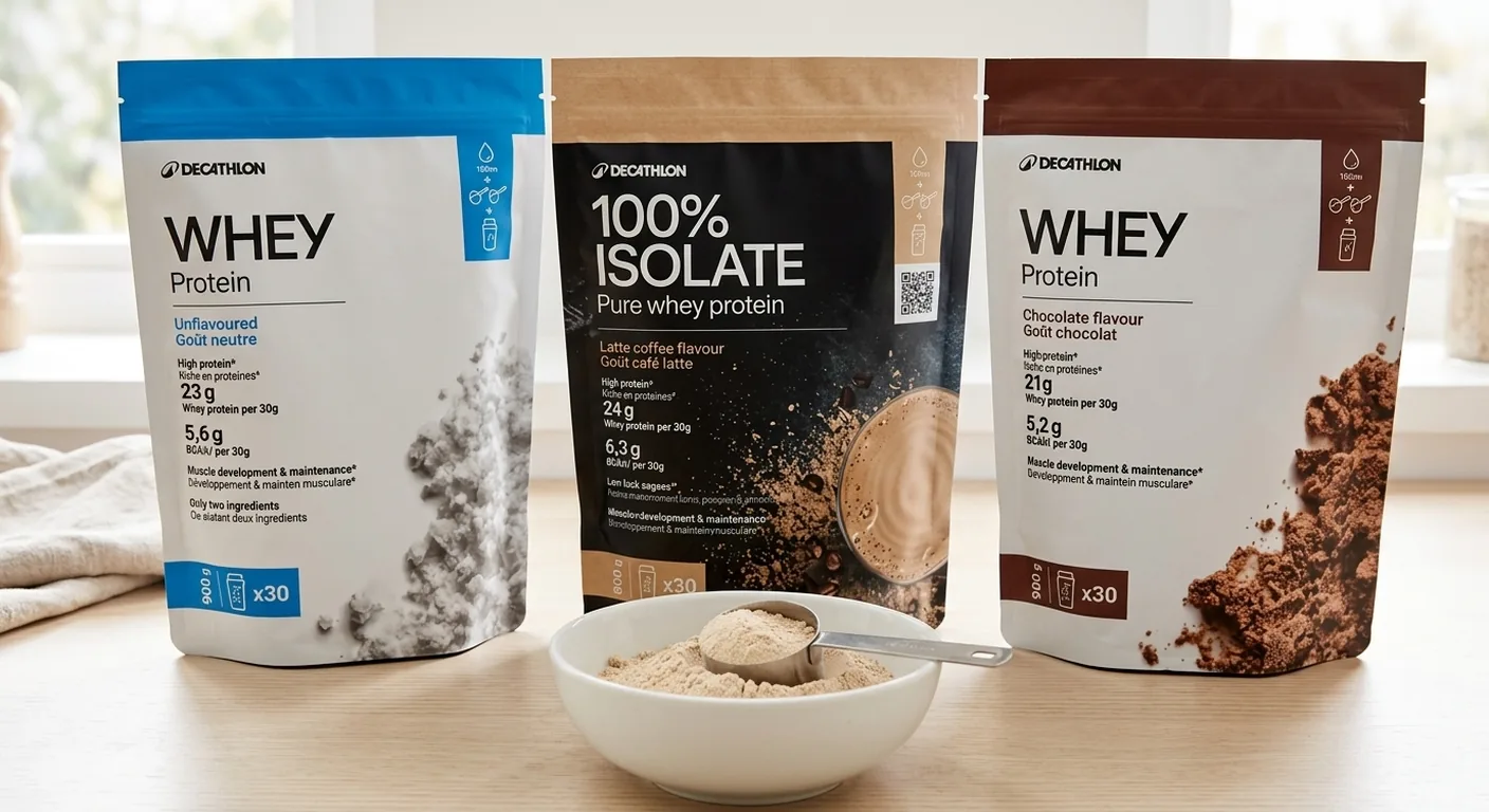 Whey Decathlon : de 60 à 82 % de Protéines selon la Gamme